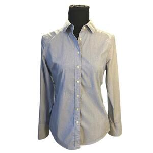 Banana Republic Blue Riley Tailored Fit Classic Button Down Shirt Size 2